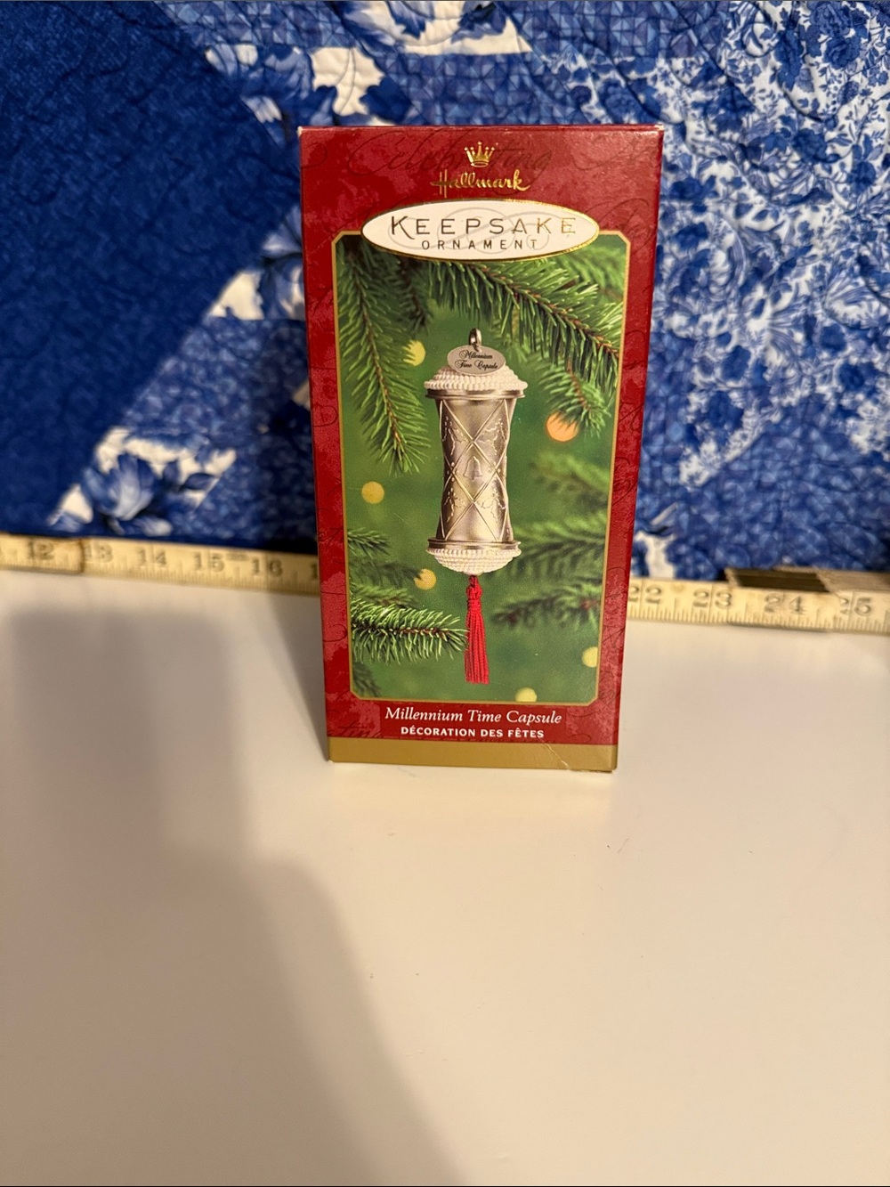 Hallmark Silver Ornament with Red Tassel